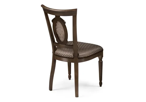 Деревянный стул Лино орех / ромб 494211 Woodville, коричневый/ткань, ножки/массив бука дерево/орех, размеры - ****480*560 фото 4
