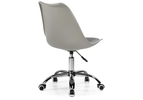 Компьютерное кресло Kolin light gray 11835 Woodville, серый/искусственная кожа, ножки/металл/хром, размеры - *890***490*560 фото 4