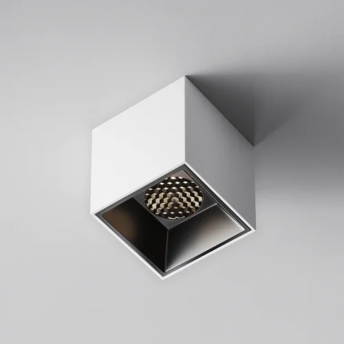 Светильник накладной LED Alfa LED C064CL-5W4K-SQ-WB Maytoni белый на 1 лампу, основание белое в стиле современный хай-тек квадратный фото 2