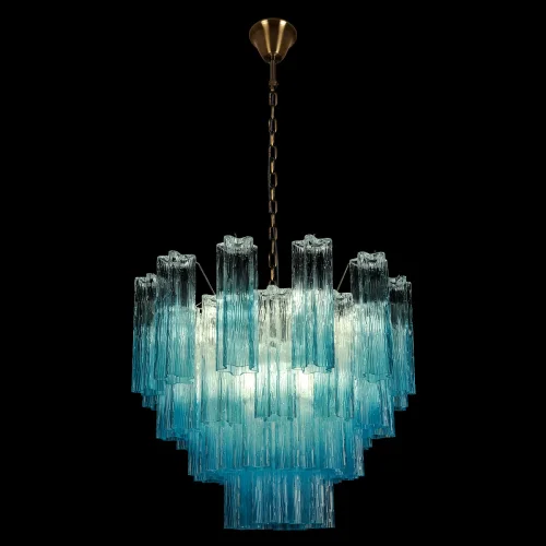 Люстра подвесная Мурано / Murano 10580/600 Clear blue LOFT IT синяя на 10 ламп, основание бронзовое в стиле современный арт-деко фото 2 Люстра подвесная Мурано / Murano 10580/600 Clear blue LOFT IT синяя на 10 ламп, основание бронзовое в стиле современный арт-деко фото 2