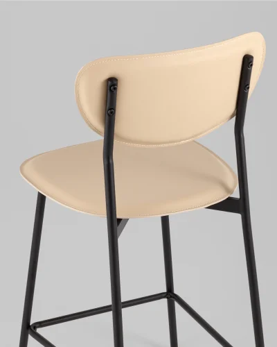 Стул барный Minnie, бежевый УТ000039216 Stool Group, бежевый/экокожа, ножки/металл/чёрный, размеры - ***** фото 6