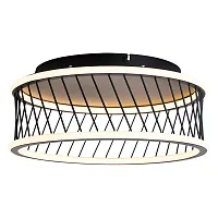Светильник потолочный LED Korg 4436-2C F-promo чёрный на 1 лампу, основание чёрное в стиле лофт 