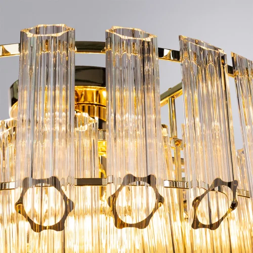 Люстра потолочная Jastin A2848PL-5GO Arte Lamp прозрачная на 5 ламп, основание золотое в стиле классический  фото 3