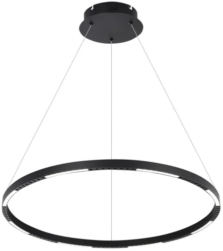 Светильник подвесной LED Noella APL.051.03.43 Aployt чёрный на 1 лампу, основание чёрное в стиле современный кольца