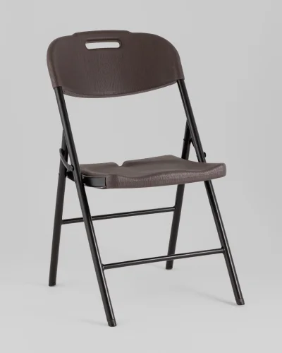 Стул складной банкетный коричневый, под дерево УТ000040170 Stool Group, коричневый/, ножки/металл/чёрный, размеры - *870***470*580