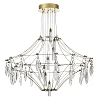Люстра подвесная LED Flamenco 7000/51CL Odeon Light золотая на 1 лампу, основание золотое в стиле классический 