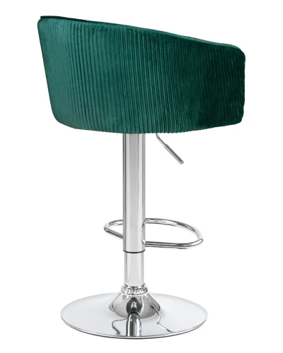 Стул барный 5025-LM DARCY,  цвет сиденья зеленый (1922-9), цвет основания хром Dobrin, зелёный/велюр, ножки/металл/хром, размеры - 860*1070***510*460 фото 4