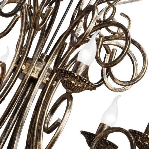 Люстра подвесная V1094-1/12+6 Vitaluce без плафона на 18 ламп, основание чёрное в стиле современный фото 2