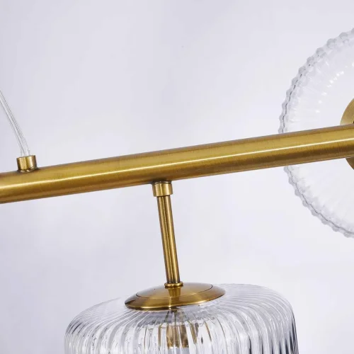 Светильник подвесной Malinconia 4051-5P Favourite прозрачный 5 ламп, основание латунь в стиле современный  фото 5