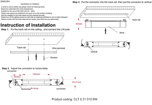 Трековый светильник магнитный LED CLT 0.31 010 6W BL M4000K Crystal Lux чёрный для шинопроводов серии CLT 0.31 чёрный фото 2
