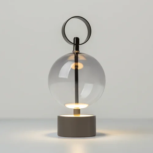Настольная лампа LED аккумуляторная Double MOD478RL-L3B3K Maytoni дымчатая на 1 лампу, основание чёрное металл в стиле современный шар фото 2