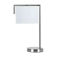Настольная лампа Aperol A5031LT-1SS Arte Lamp белая 1 лампа, основание серебряное металл в стиле современный 