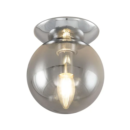 Светильник потолочный Томми CL102510 Citilux серый прозрачный 1 лампа, основание хром в стиле современный шар фото 3