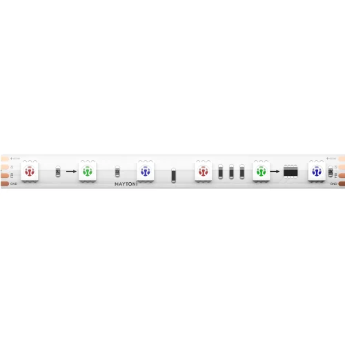 Светодиодная лента 24В 5050 14,4Вт/м RGB 5м IP 67 201248 Maytoni цвет LED K, световой поток Lm