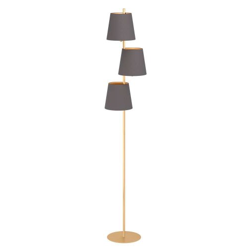 Торшер Almeida 2 99612 Eglo  коричневый 3 лампы, основание матовое латунь в стиле модерн
