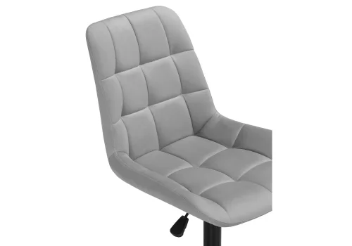 Компьютерное кресло Честер светло-серый / черный 538987 Woodville, серый/велюр, ножки/металл/чёрный, размеры - *920***490*600 фото 7