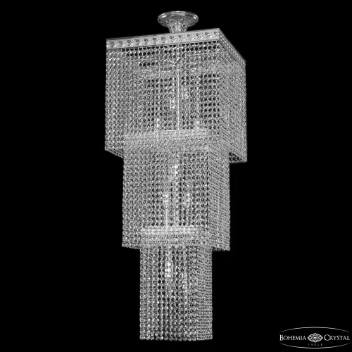 Люстра каскадная хрустальная 83302/40IV-100 Ni Bohemia Ivele Crystal прозрачная на 14 ламп, основание никель в стиле современный классический r фото 2
