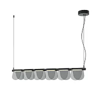 Светильник подвесной LED Fluffy MOD319PL-L30B3K Maytoni серый на 1 лампу, основание чёрное в стиле современный хай-тек линейный