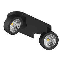 Светильник накладной LED Snodo 055273 Lightstar чёрный 2 лампы, основание чёрное в стиле хай-тек круглый