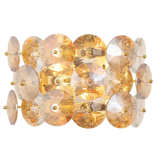Бра CRYSTAL AP2 GOLD Crystal Lux янтарный прозрачный на 2 лампы, основание золотое в стиле современный  фото 3