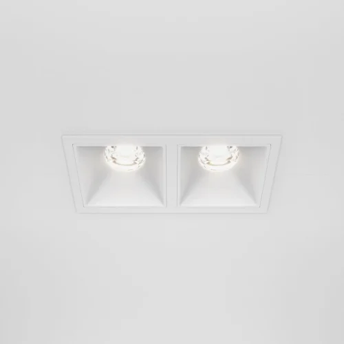 Светильник точечный Alfa LED DL043-02-10W4K-D-SQ-W Maytoni белый 2 лампы, основание белое в стиле современный  фото 4