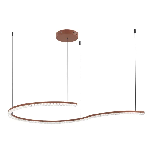 Светильник подвесной LED Euclidics SL1018.603.01 ST-Luce прозрачный на 1 лампу, основание терракотовое в стиле хай-тек 