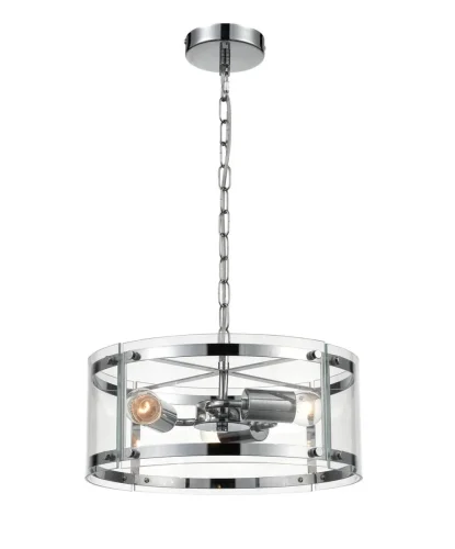 Светильник подвесной Tivoli VL5073P03 Vele Luce прозрачный на 3 лампы, основание хром в стиле современный фото 3