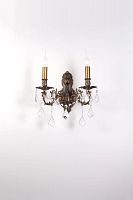 Бра BARLETTA W122.2 antique Lucia Tucci без плафона на 2 лампы, основание бронзовое в стиле классический 