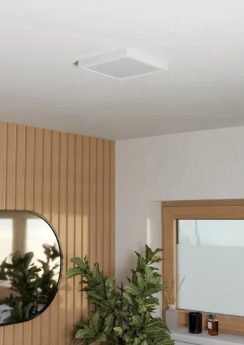 Светильник потолочный LED Fueva 901336 Eglo белый на 1 лампу, основание белое в стиле современный квадратный фото 3 Светильник потолочный LED Fueva 901336 Eglo белый на 1 лампу, основание белое в стиле современный квадратный фото 3