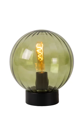 Настольная лампа Monsarez 45593/01/33 Lucide зелёная 1 лампа, основание чёрное металл в стиле модерн 