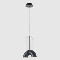 Светильник подвесной ЛЕД ELEMENT SP12W LED BLACK Crystal Lux белый на 1 лампу, основание чёрное в стиле лофт 