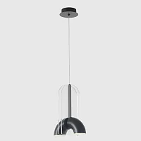 Светильник подвесной ЛЕД ELEMENT SP12W LED BLACK Crystal Lux белый на 1 лампу, основание чёрное в стиле лофт 