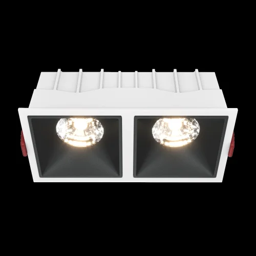 Светильник точечный Alfa LED DL043-02-15W3K-SQ-WB Maytoni белый чёрный на 1 лампу, основание белое в стиле хай-тек современный фото 13