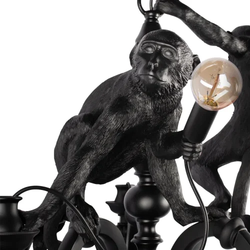 Светильник подвесной Monkey 10314 Black LOFT IT без плафона 5 ламп, основание чёрное в стиле современный животные фото 6