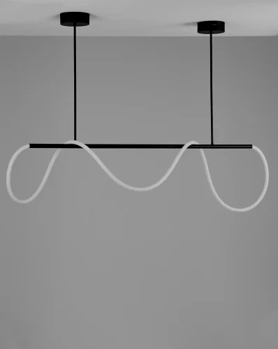 Светильник подвесной LED True V10689-PL Moderli белый 1 лампа, основание чёрное в стиле минимализм хай-тек современный  фото 2