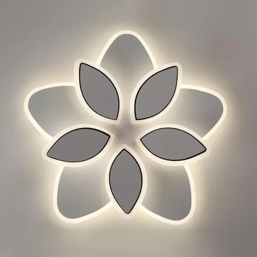 Светильник потолочный LED Lotus 8014/75CL Lumion белый на 1 лампу, основание белое в стиле минимализм фото 5