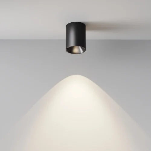 Светильник накладной LED Alfa LED C064CL-8W4K-RD-B Maytoni чёрный на 1 лампу, основание чёрное в стиле современный хай-тек круглый фото 6