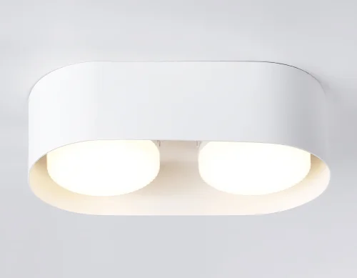 Светильник накладной TN70818 Ambrella light белый 2 лампы, основание белое в стиле современный хай-тек квадратный фото 4