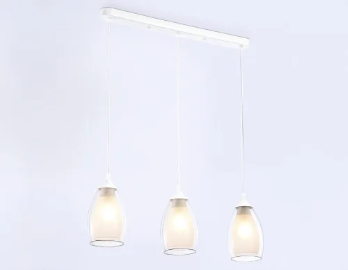Светильник подвесной TR3536 Ambrella light белый 3 лампы, основание белое в стиле классика модерн  фото 5