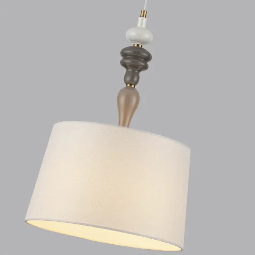 Светильник подвесной Homi 5040/1 Odeon Light бежевый 1 лампа, основание античное бронза в стиле современный  фото 5