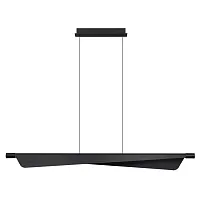 Светильник подвесной LED DIMM Linea 7017/24LA Odeon Light чёрный на 1 лампу, основание чёрное в стиле хай-тек минимализм линейный