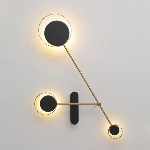 Настенный светильник TINT TRIO B 211954-26 ImperiumLoft чёрный на 3 лампы, основание золотое в стиле современный  фото 9