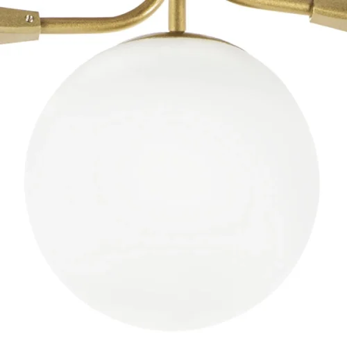 Люстра потолочная Croco 815553 Lightstar белая на 5 ламп, основание золотое в стиле современный флористика арт-деко шар фото 5