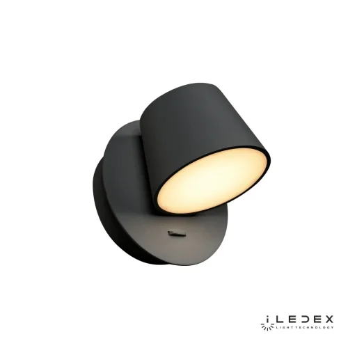Бра с выключателем LED Flexin W1118-1S BK iLedex чёрный на 1 лампа, основание чёрное в стиле современный хай-тек 