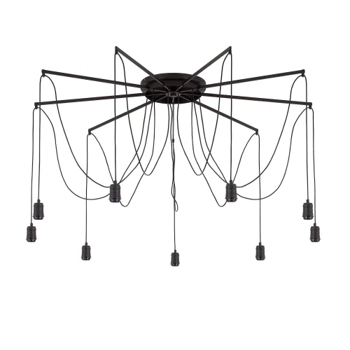Светильник подвесной лофт Эдисон Spider CL451292 Citilux без плафона 9 ламп, основание коричневое в стиле лофт spider паук фото 16