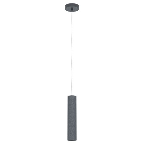 Светильник подвесной Mentalona 39821 Eglo чёрный серый 1 лампа, основание чёрное в стиле модерн трубочки