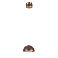Светильник подвесной Lulu 5453/6LA Odeon Light коричневый на 1 лампу, основание античное бронза латунь в стиле скандинавский современный Светильник подвесной Lulu 5453/6LA Odeon Light коричневый на 1 лампу, основание античное бронза латунь в стиле скандинавский современный