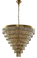 Люстра подвесная ABIGAIL SP22 D820 GOLD/AMBER Crystal Lux янтарная на 22 лампы, основание золотое в стиле классический 