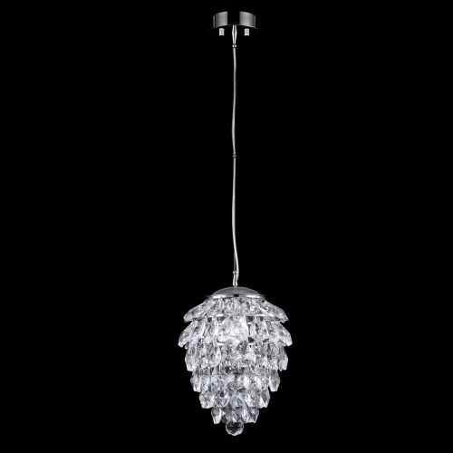 Светильник подвесной CHARME SP2 CHROME/TRANSPARENT Crystal Lux прозрачный 2 лампы, основание хром в стиле классический 