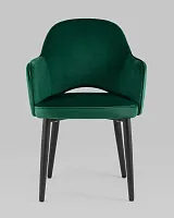 Стул Венера NEW, велюр изумрудный УТ000037245 Stool Group, голубой/велюр, ножки/металл/чёрный, размеры - ****585*645